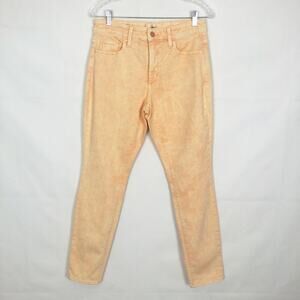 Universal Thread High Rise Skinny Tie-Dye Yellow Orange Jeans Size 6